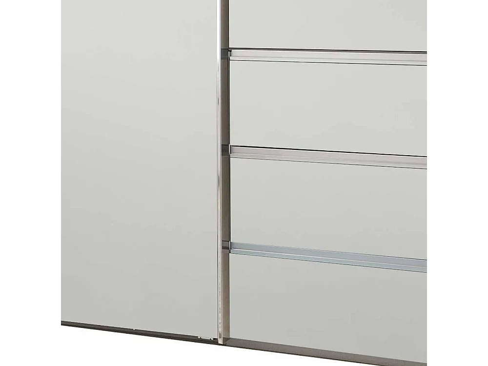 Schlafzimmerkleiderschrank mit sechs Schubladen Schwebetüren