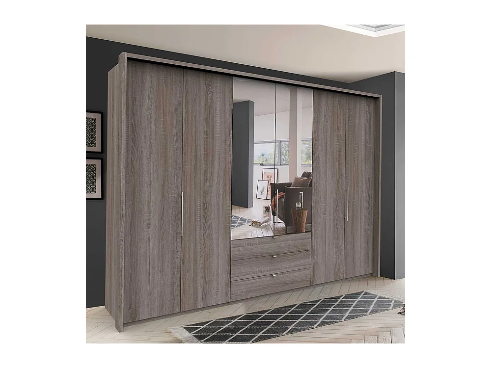 Panorama Schlafzimmerschrank mit Falttüren Spiegeltür