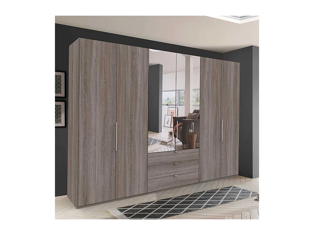 Panorama Schlafzimmerschrank mit Falttüren Spiegeltür