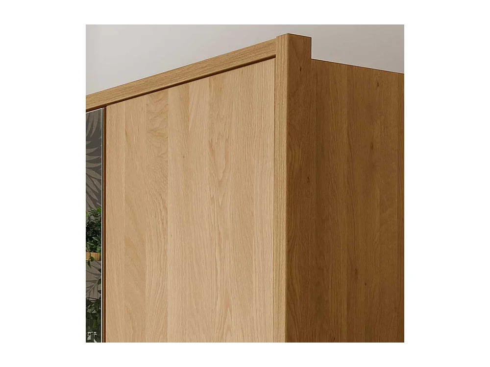 Schlafzimmerschrank aus Eiche teilmassiv Spiegel