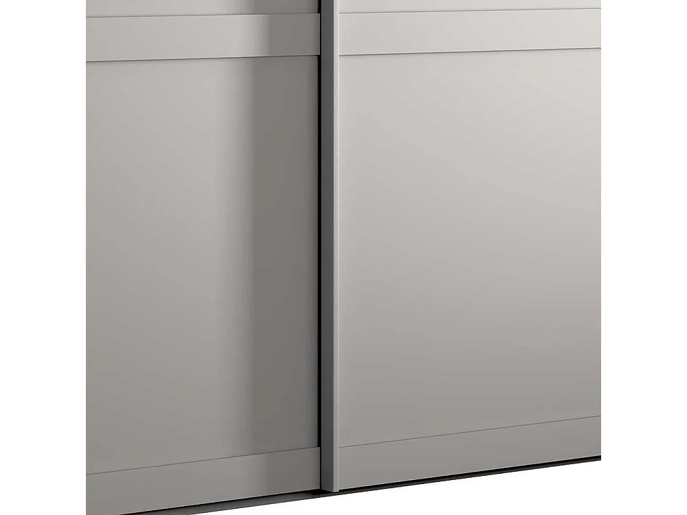 Kleiderschrank Schwebetüren hellgrau 217 cm hoch Made in Germany