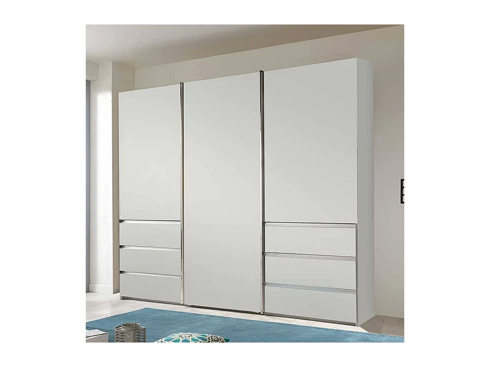 Schlafzimmerkleiderschrank mit sechs Schubladen Schwebetüren