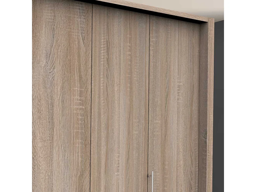 2 türiger Jugend Kleiderschrank in Eiche Sägerau vier Schubladen