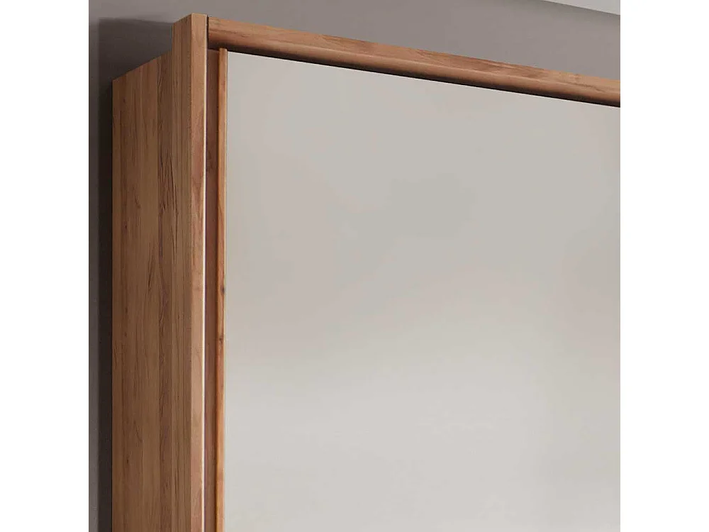 Schiebetüren Kleiderschrank in Beige Glas beschichtet Astkernbuche