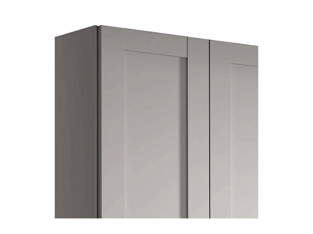 Kleiderschrank ohne Spiegel in Hellgrau Made in Germany