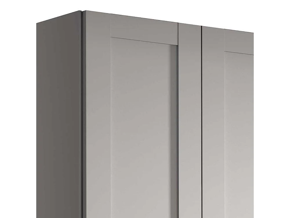 Kleiderschrank ohne Spiegel in Hellgrau Made in Germany