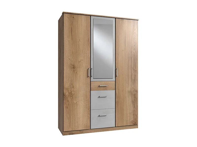 Kleiderschrank mit Spiegeltür und drei Schubladen Made in Germany