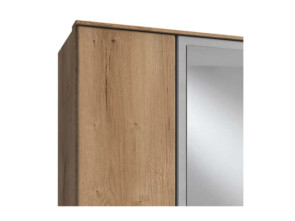 Kleiderschrank mit Spiegeltür und drei Schubladen Made in Germany