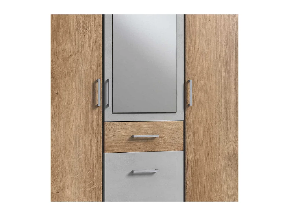 Kleiderschrank mit Spiegeltür und drei Schubladen Made in Germany