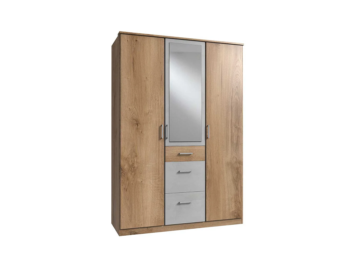 Kleiderschrank mit Spiegeltür und drei Schubladen Made in Germany