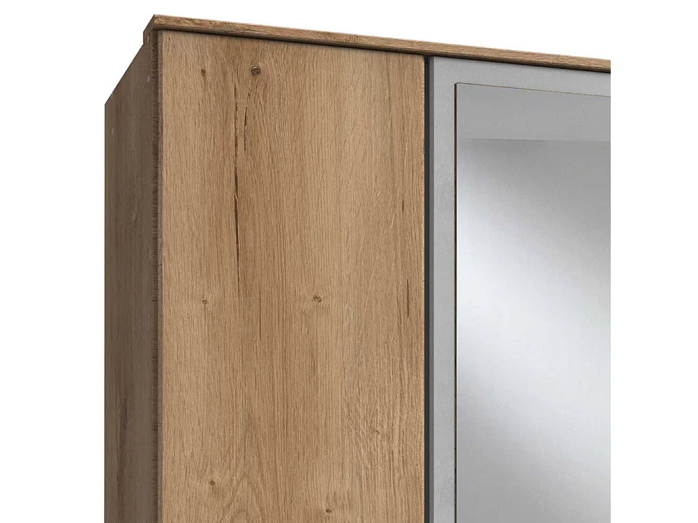 Kleiderschrank mit Spiegeltür und drei Schubladen Made in Germany