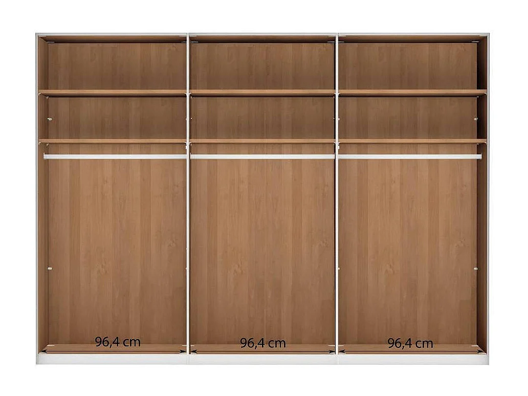 Drehtürenschrank Schlafzimmerschrank in modernem Design mit Metallgriffen