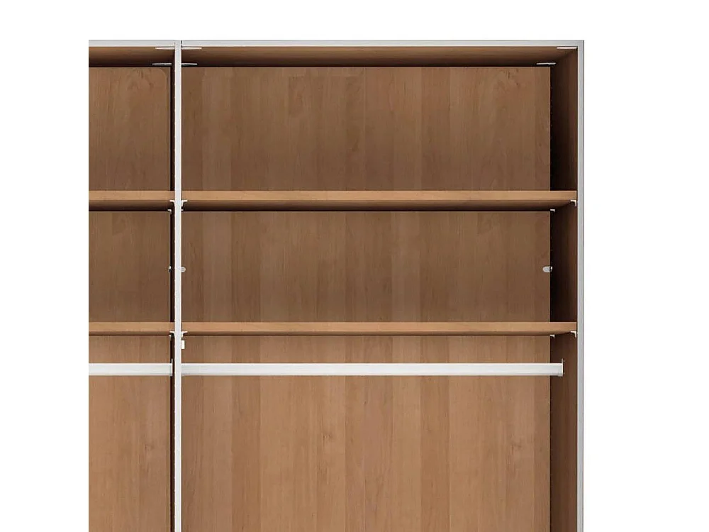 Drehtürenschrank Schlafzimmerschrank in modernem Design mit Metallgriffen