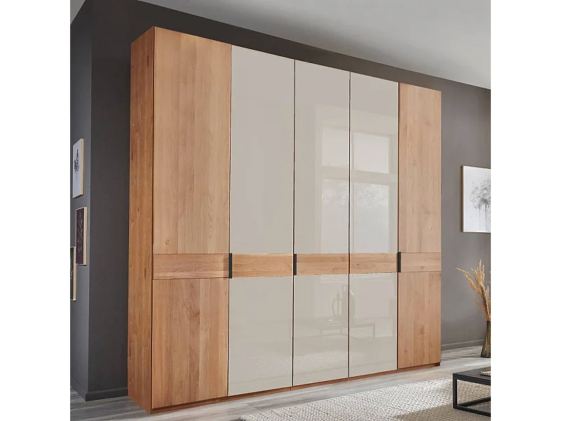 Schlafzimmerschrank Drehtürenschrank in modernem Design 246 cm breit