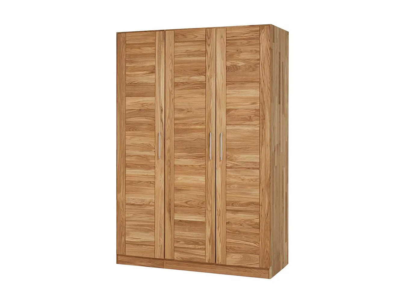 Kleiderschrank mit 3 Türen Wildeiche Massivholz