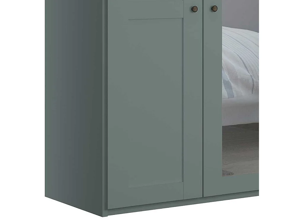 Kleiderschrank mit 5 Türen und Spiegeln modernen Landhausstil