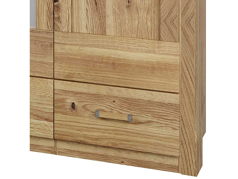 Kleiderschrank mit Schubladen in Asteichefarben eine Spiegeltür