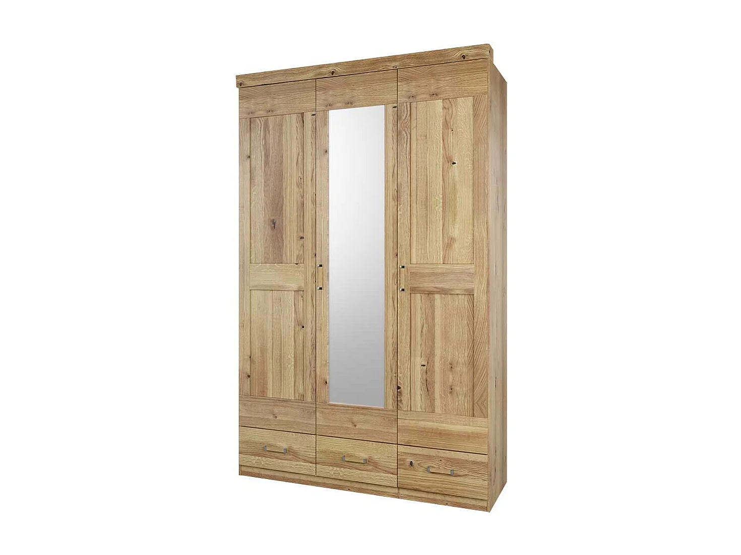 Kleiderschrank mit Schubladen in Asteichefarben eine Spiegeltür