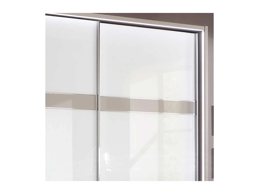 Kleiderschrank in Weiß und Hellgrau Made in Germany