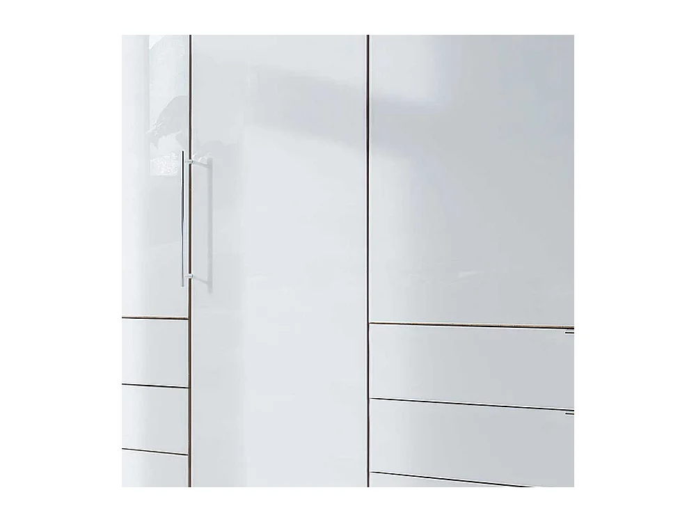 Großer Kleiderschrank in Weiß und Eiche Bianco 250 cm breit