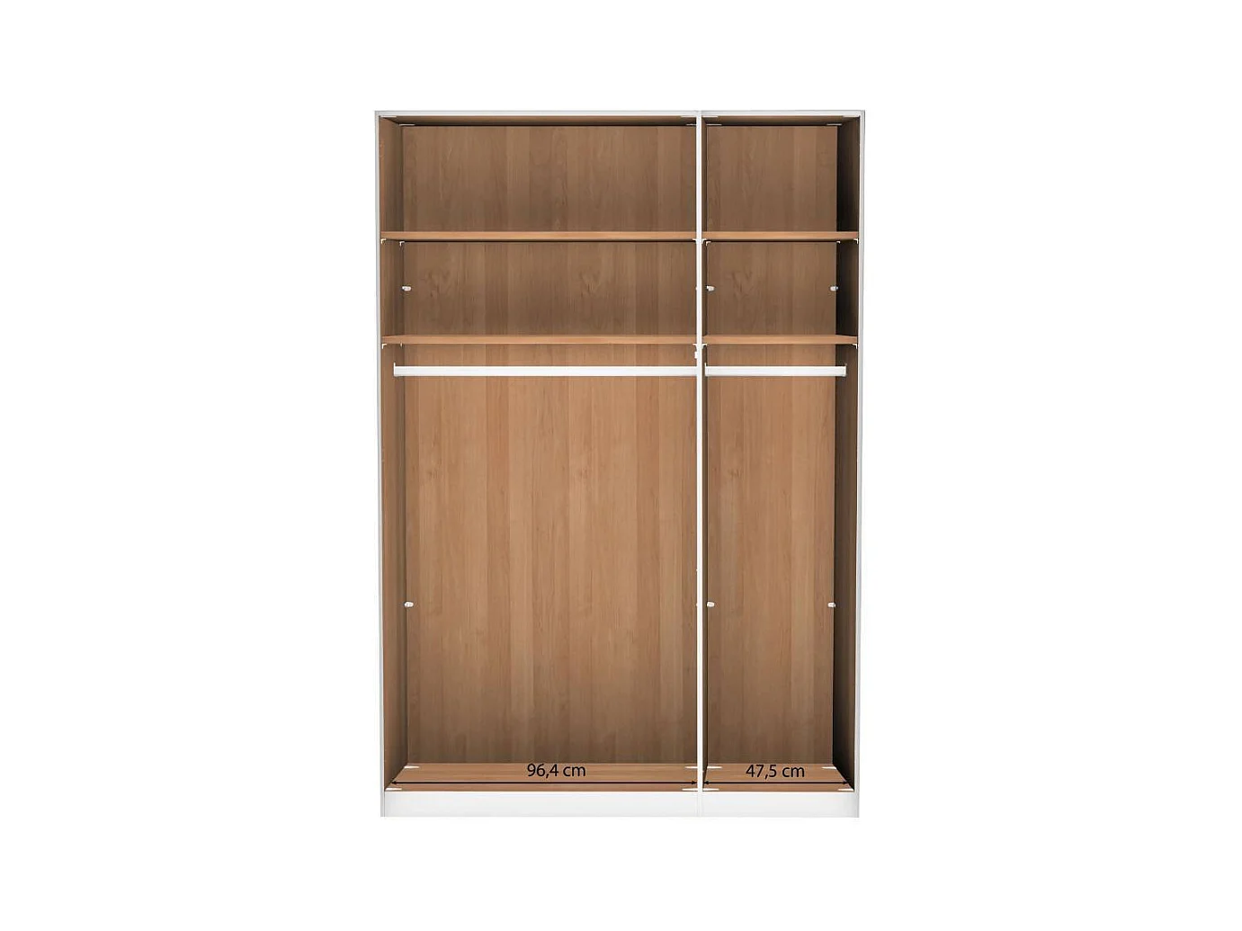 Holzkleiderschrank Schlafzimmerschrank mit Drehtüren 216 cm hoch