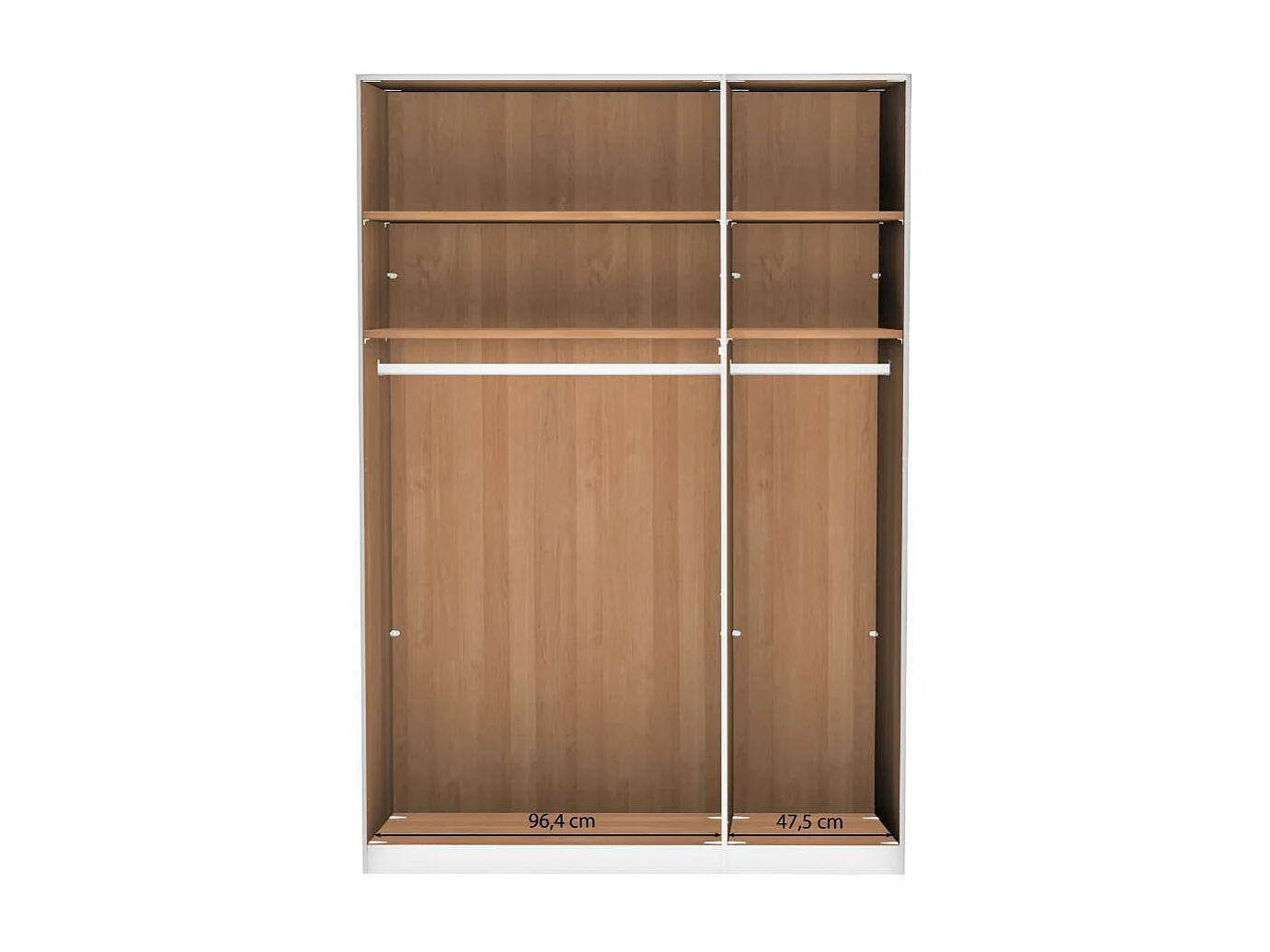 Holzkleiderschrank Schlafzimmerschrank mit Drehtüren 216 cm hoch