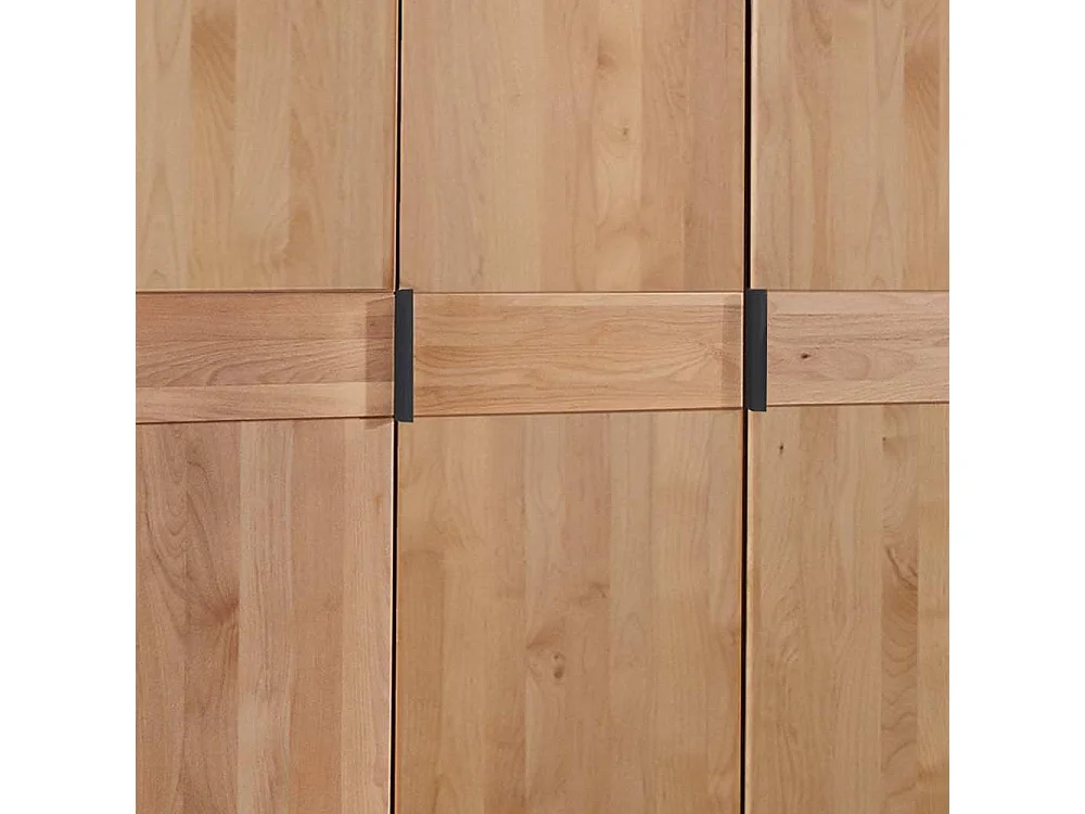 Holzkleiderschrank Schlafzimmerschrank mit Drehtüren 216 cm hoch