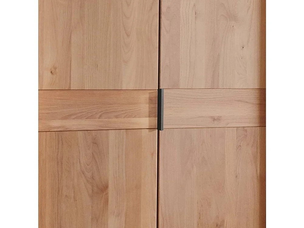 Holzkleiderschrank Schlafzimmerschrank mit Drehtüren 216 cm hoch