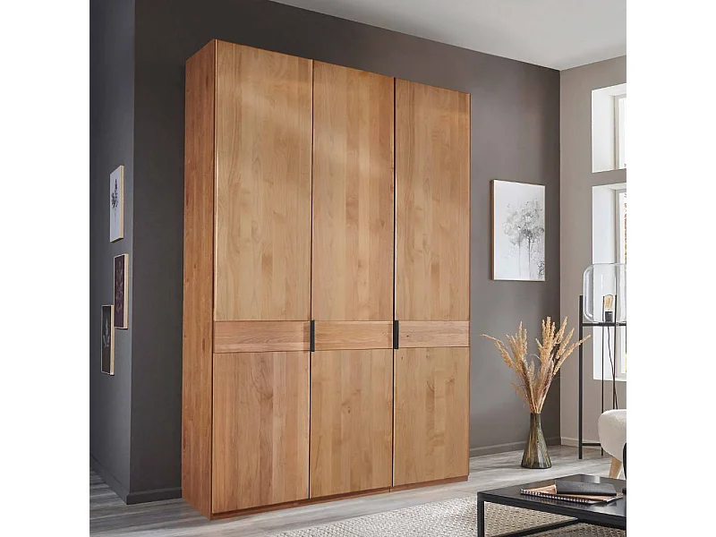 Holzkleiderschrank Schlafzimmerschrank mit Drehtüren 216 cm hoch