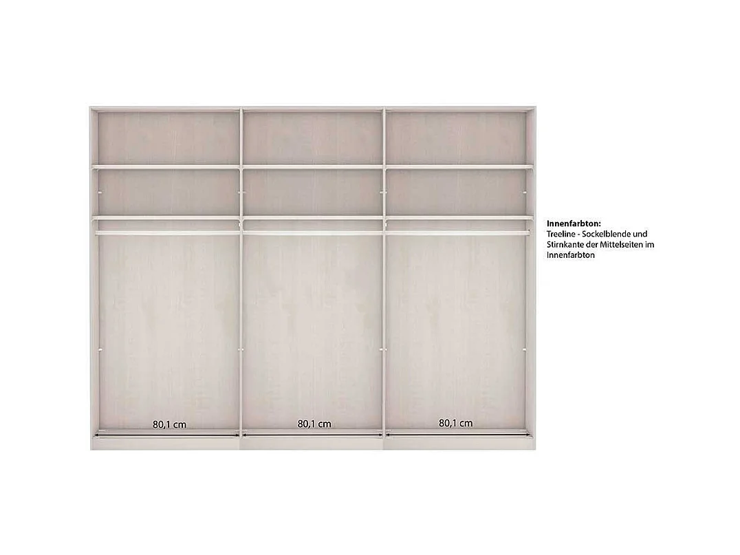 Schwebetuerenschrank modern im Landhausstil Graugrün