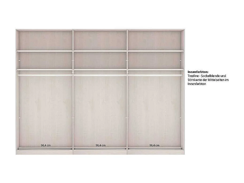 Schwebetuerenschrank modern im Landhausstil Graugrün