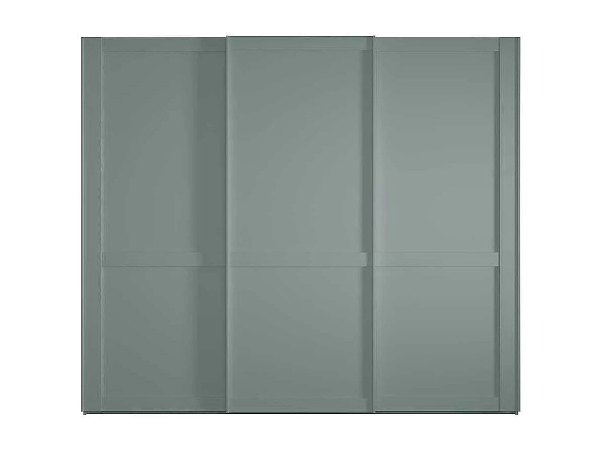 Schwebetuerenschrank modern im Landhausstil Graugrün