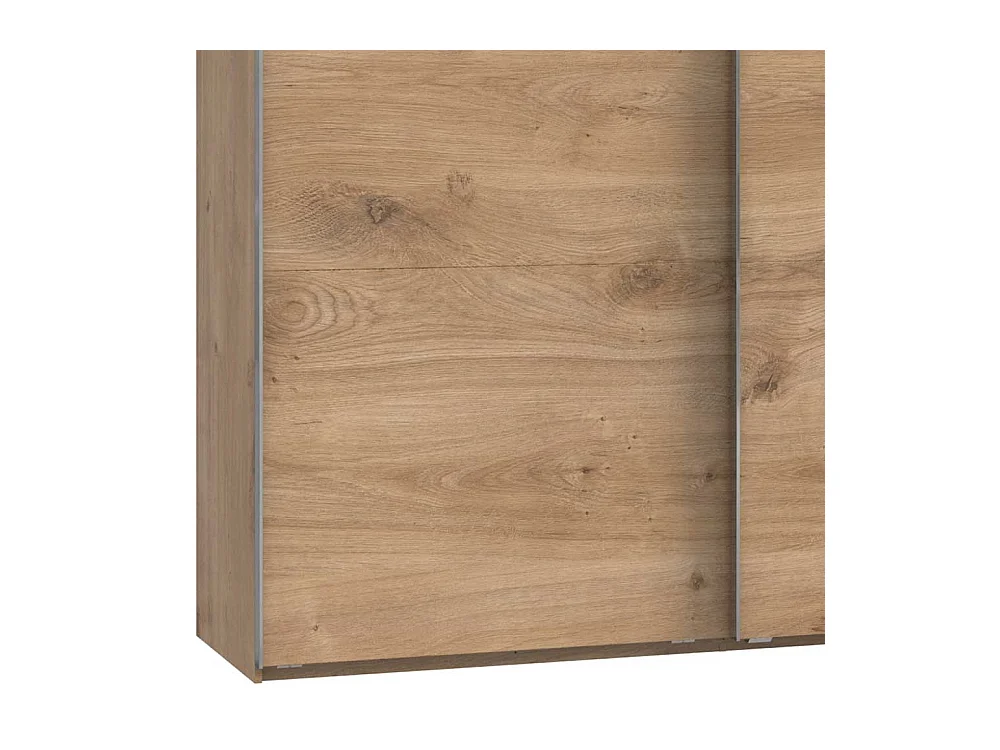 Gleittürenschrank modern in Plankeneiche NB Metallgriffen