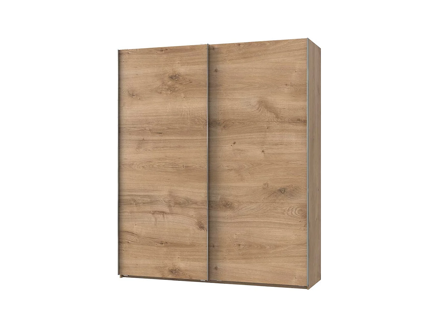 Gleittürenschrank modern in Plankeneiche NB Metallgriffen