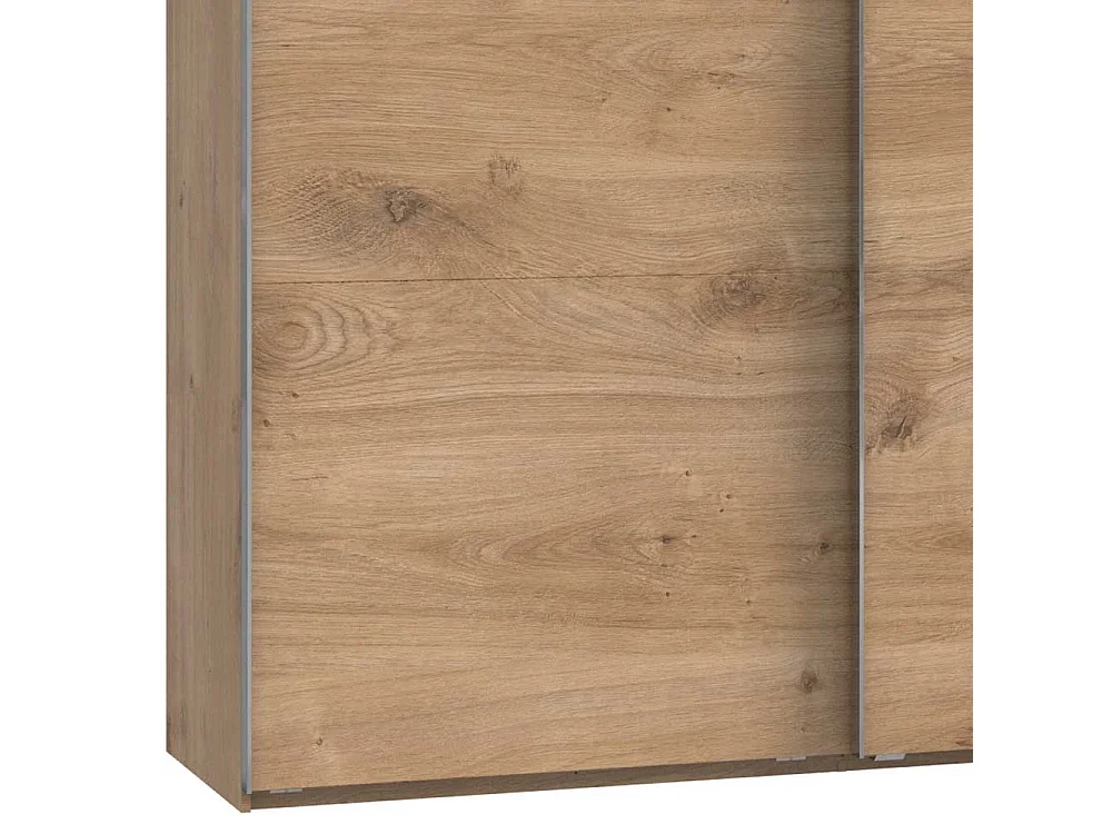 Gleittürenschrank modern in Plankeneiche NB Metallgriffen