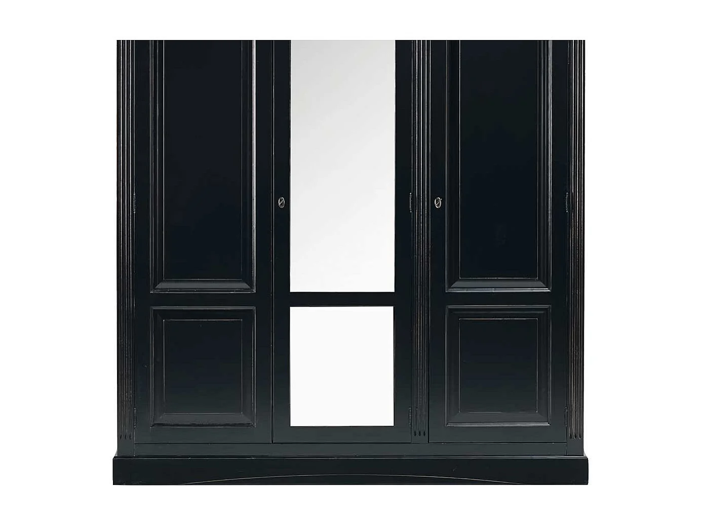 Schlafzimmer Kleiderschrank in Schwarz Spiegel