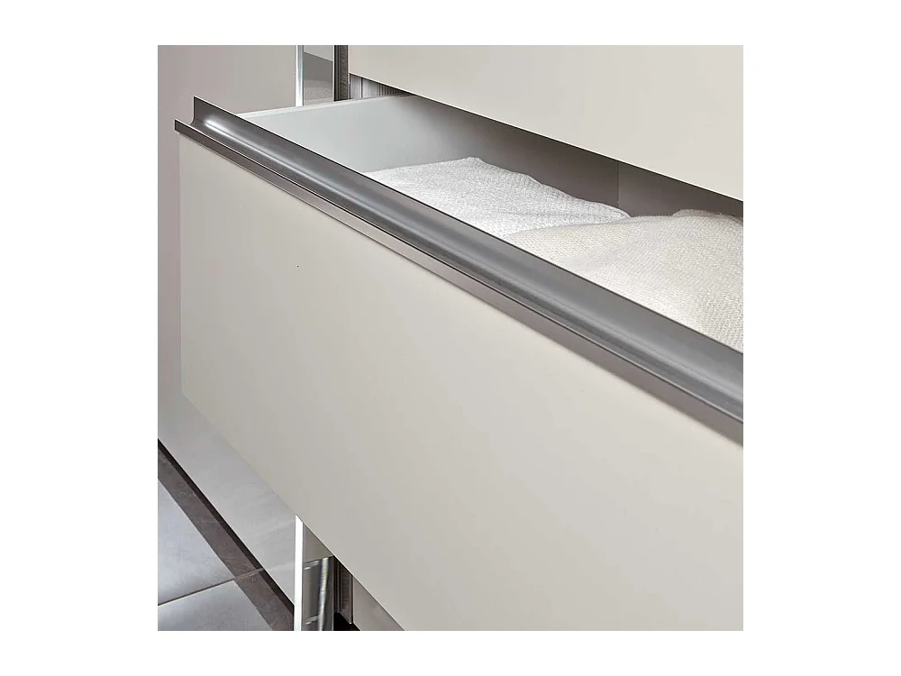 Schwebetürenschrank in Beige und Trüffelfarben 340 cm breit