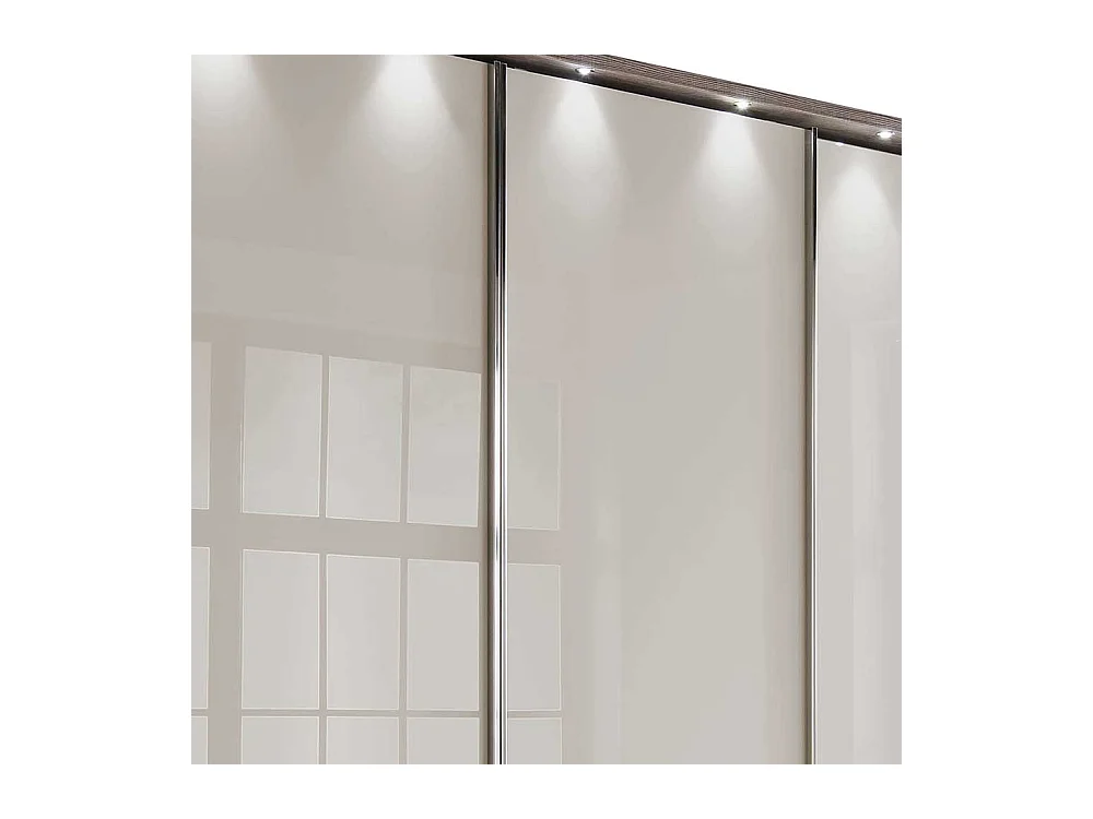 Schwebetürenschrank in Beige und Trüffelfarben 340 cm breit