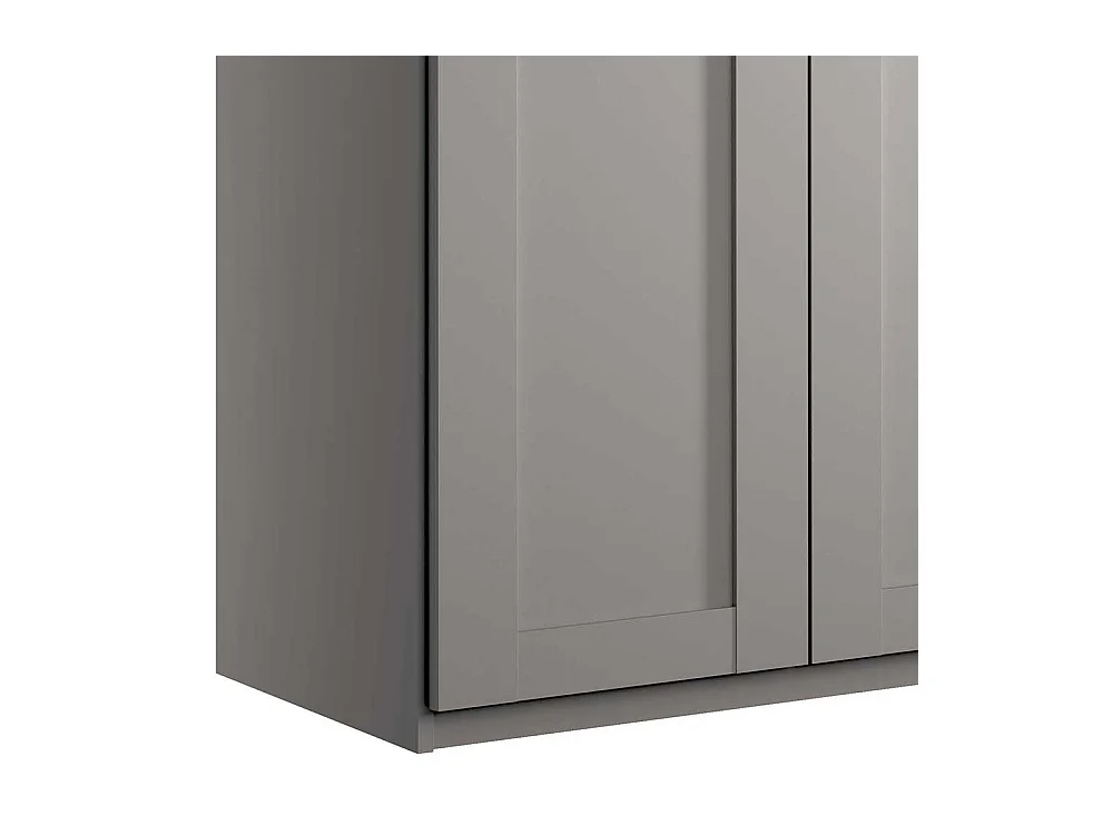 Landhaus Design Schlafzimmerschrank in Hellgrau 250 cm breit