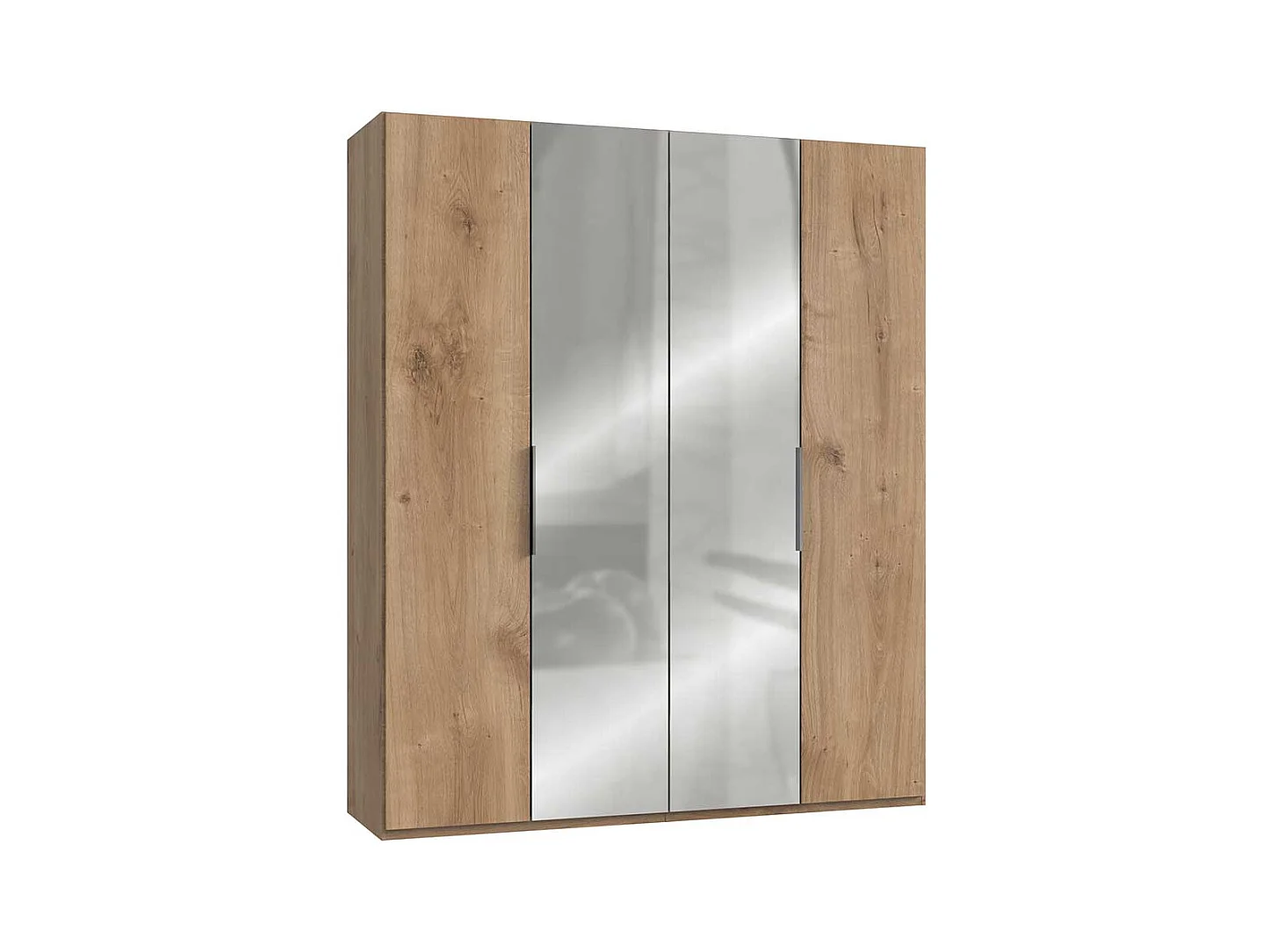 Kleiderschrank mit 4 Türen in Plankeneiche NB 200 cm breit