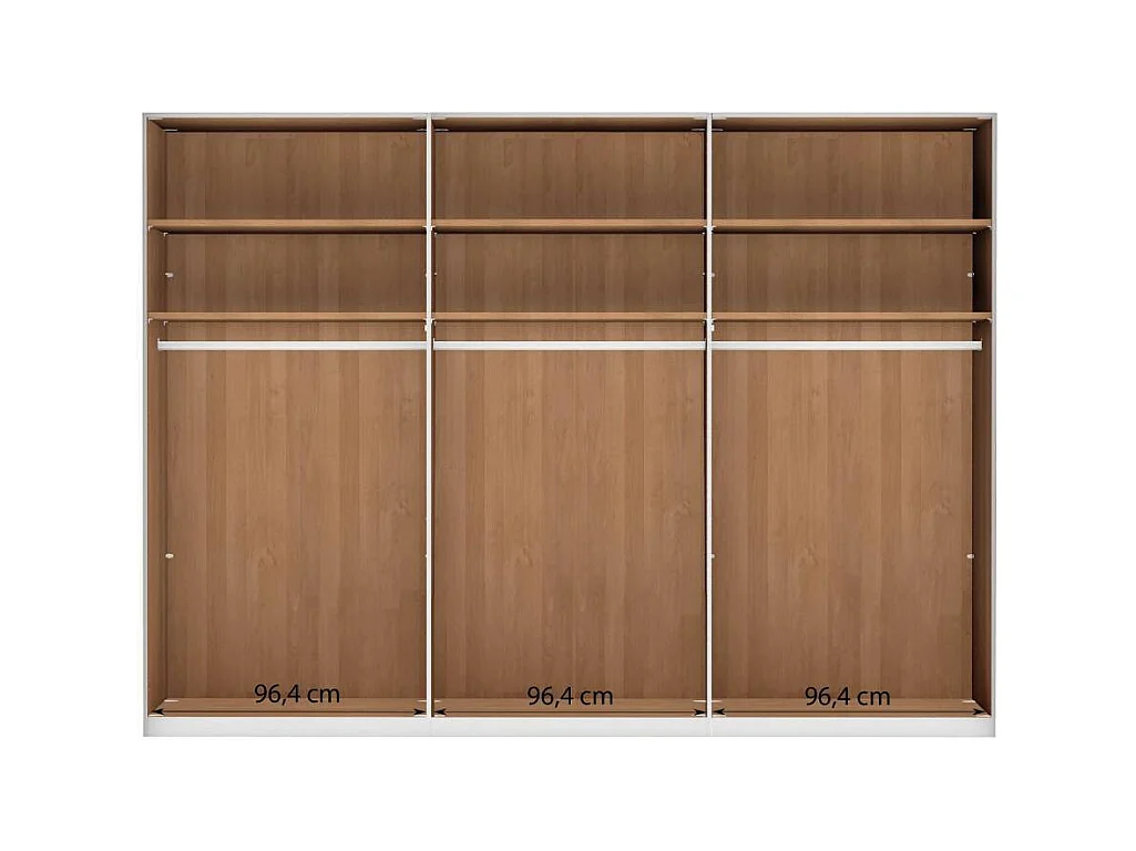 Kleiderschrank Schlafzimmerkleiderschrank mit Drehtüren und Metallgriffen