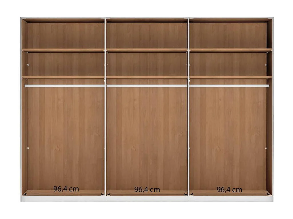 Kleiderschrank Schlafzimmerkleiderschrank mit Drehtüren und Metallgriffen