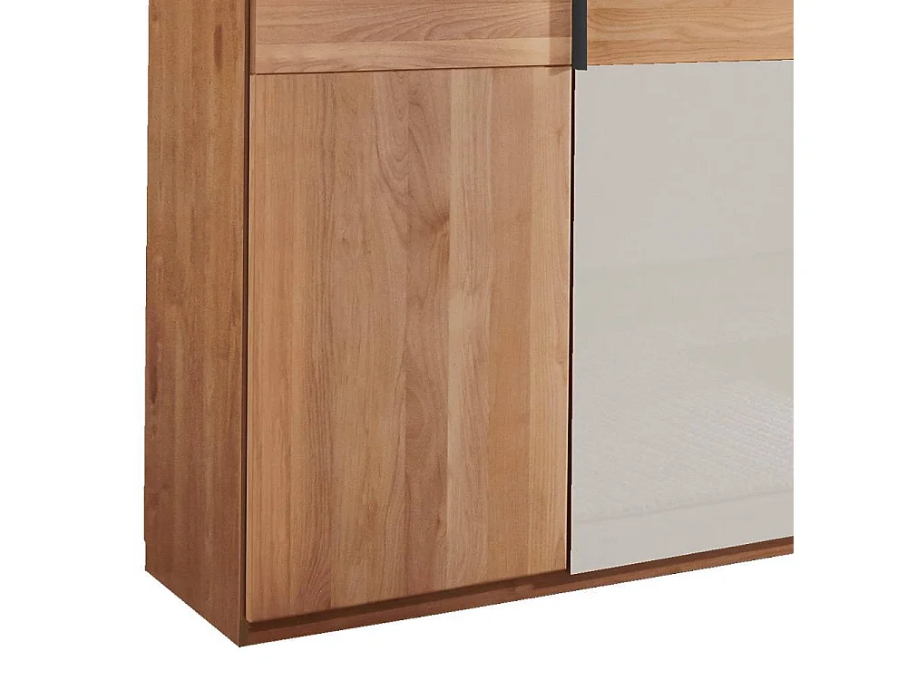 Kleiderschrank Schlafzimmerkleiderschrank mit Drehtüren und Metallgriffen