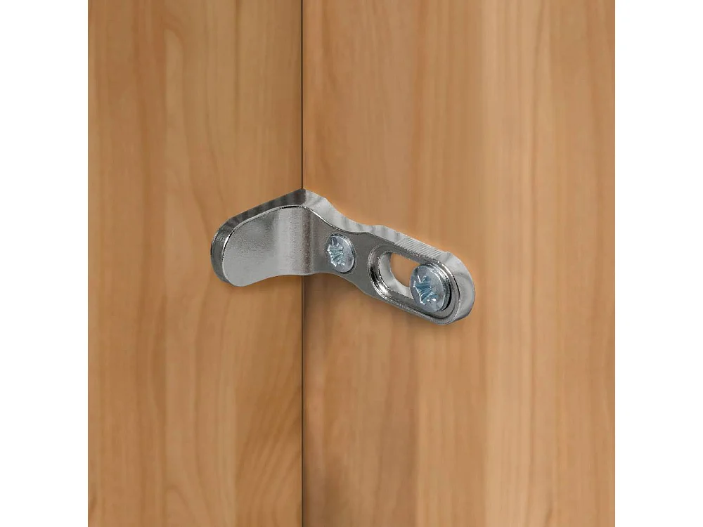 Kleiderschrank Schlafzimmerkleiderschrank mit Drehtüren und Metallgriffen