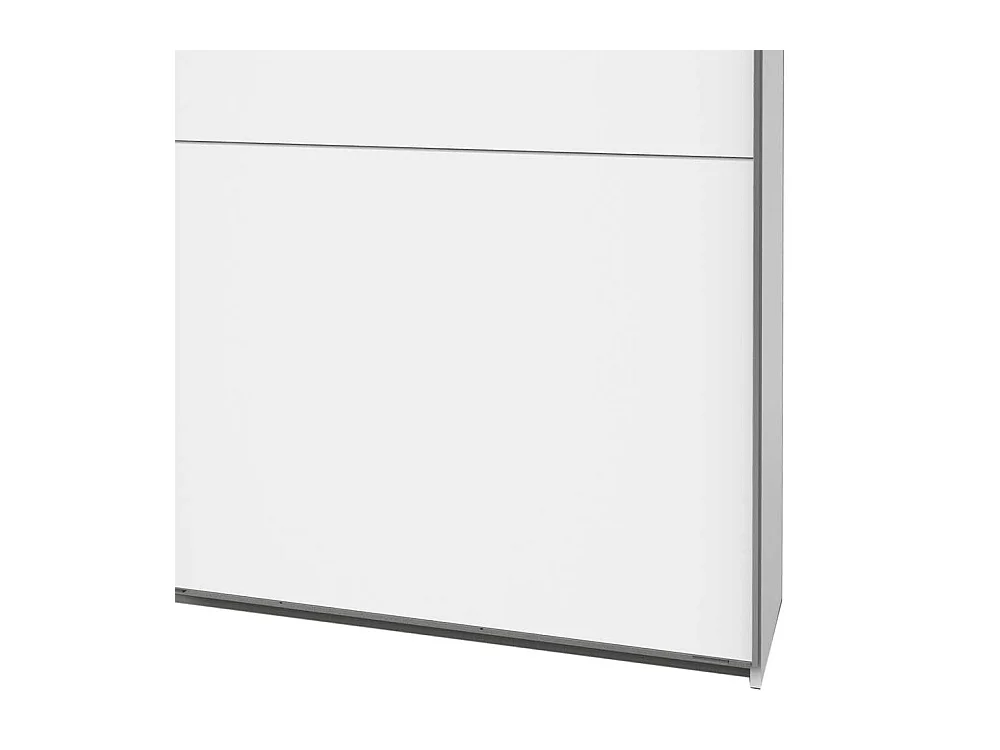 Weißer Kleiderschrank 300 cm in Weiß Dreh- und Schiebetüren