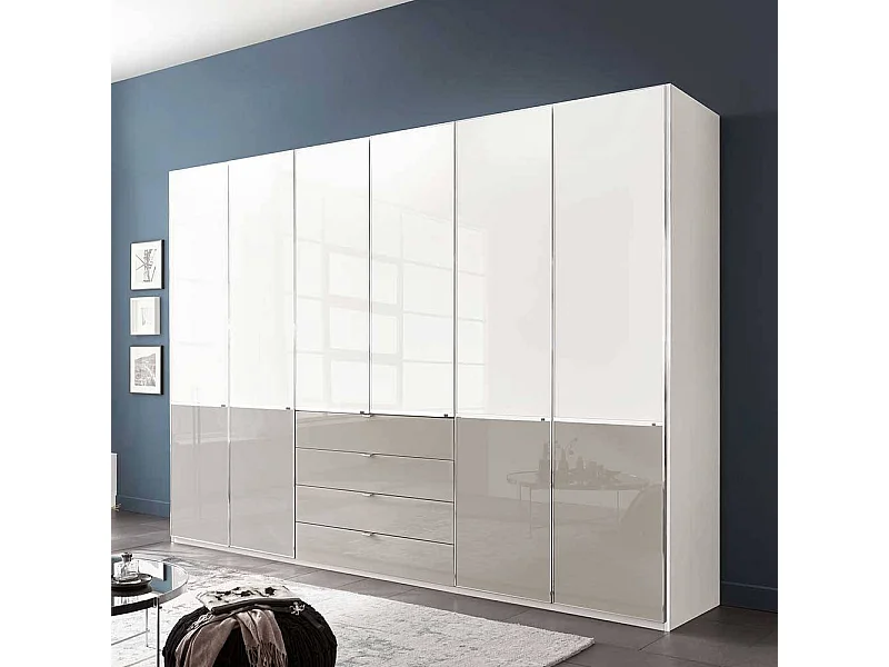 Kleiderschrank Schlafzimmerschrank in modernem Design mit Drehtüren