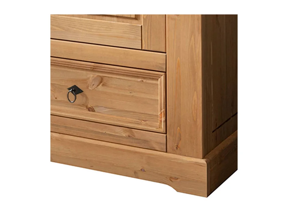 Kiefer Kleiderschrank in Eichefarben gebeizt und geölt zwei Spiegeltüren