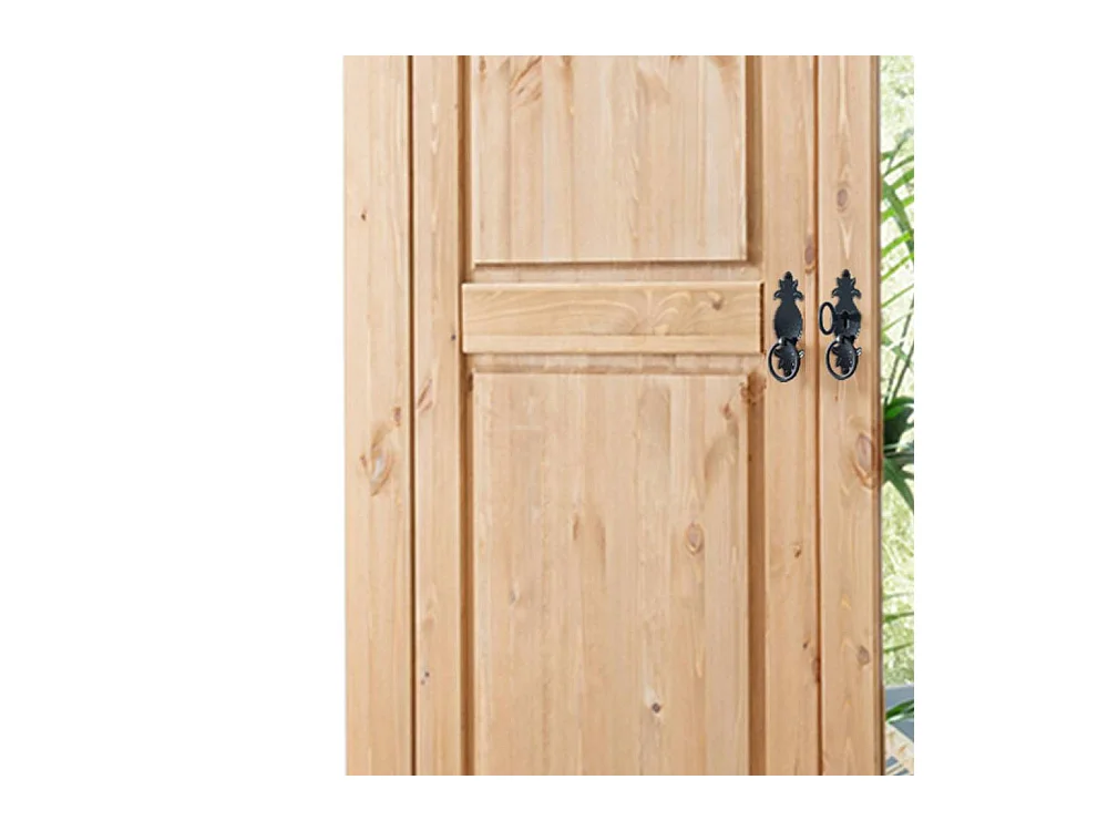 Kiefer Kleiderschrank in Eichefarben gebeizt und geölt zwei Spiegeltüren