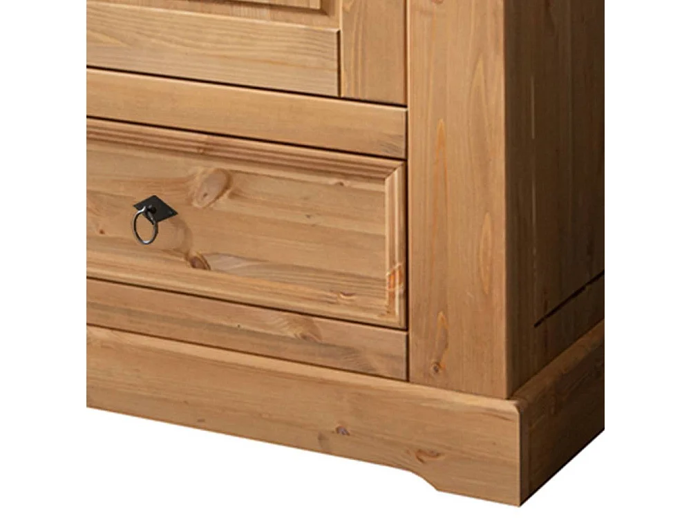 Kiefer Kleiderschrank in Eichefarben gebeizt und geölt zwei Spiegeltüren