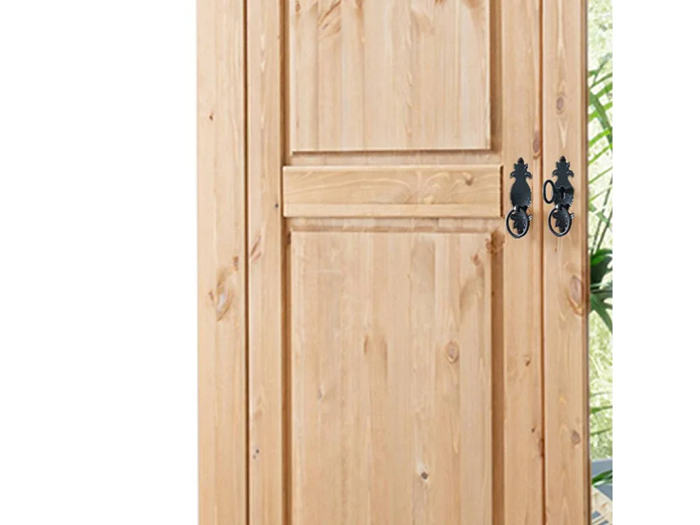 Kiefer Kleiderschrank in Eichefarben gebeizt und geölt zwei Spiegeltüren